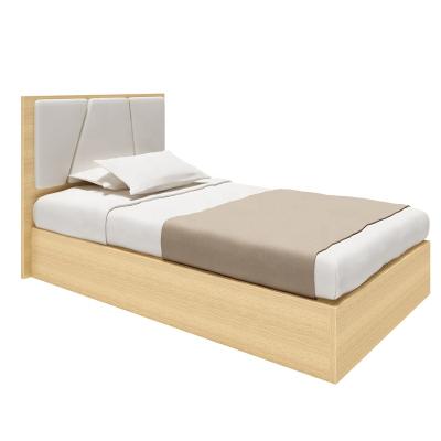 China Wholesale Wood Modern Furniture Hotel Bed Headboard MDF Factory Bedroom Panel Lighted Wooden Bed for sale