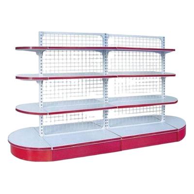 China ShiJie Double Sided Display Rack Retail Shelf Supermarket Customized Shelving Guangzhou Gondola Office Shelving for sale