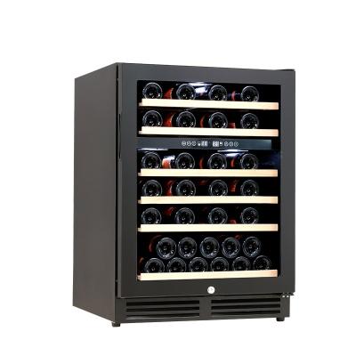 China Best Buy Hotel ShiJie Cabinet Zones Wine Cooler 220V Double Zones Wine Cooler 150L Thermal Wine Bottle Fridge Refrigerator Bottles 51 for sale