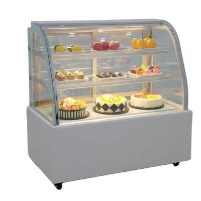 China Single-Temperature ShiJie Refrigerator Cake Dessert Showcase Elite Refrigerator Display Cooler Door Slilding Glass Showcases for sale