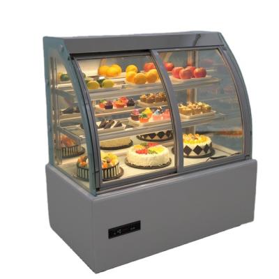 China Single-temperature ShiJie cake dessert showcase gelato display cooler glass door slilding refrigerated bakery display case for sale