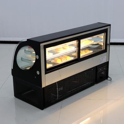 China Single-temperature ShiJie Freezer Cake Dessert Showcase Cake Display Refrigerated Chiller Door Bakery Slilding Glass Showcase For Sale for sale