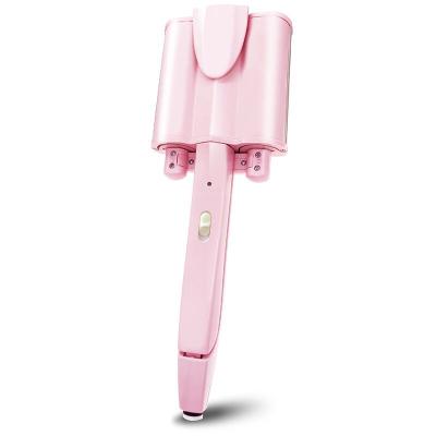 China Best Selling 2022 Digital Display Automatic Brand New Design Portable Cordless Interrupt Plastic Material Hair Curler For Personal Hair Care for sale