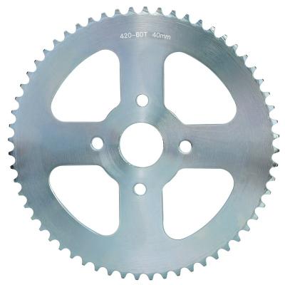 China HIAORS 420 Steel 60T 40mm Chain Drive Sprocket For Coleman BT200X CT200U CT200U-EX Baja Warrior MB200 196cc Mini Bike Silver Parts for sale