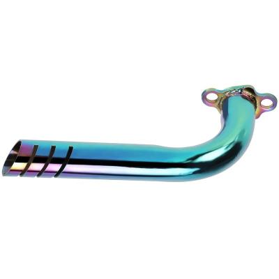 China HIAORS Metal Header Smooth Colorful Exhaust Pipe For 212cc Predator GX160 GX200 Coleman CT200u BT200X KT196 Go Kart Mini Bike Colorful for sale