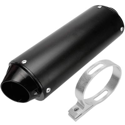 China Aluminum+Steel HIAORS 28mm Exhaust Muffler Pipe & Flange For 50cc-125cc Coolster Taotao Dirt Pit Bike ATV Quad 4 Wheeler Dune Buggy Black for sale