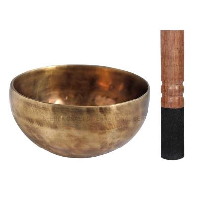 China China Handcrafted 7.5 Inch Tibetan Plain Bell Metal Craft Singing Bowl - Wholesale Sound Yoga Meditation Healing Religious Craft Bowl for sale