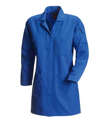 China Outdoor Pinch Pleated Large Pockets Long Sleeve Cuffs Adjustable Flame Retardant Antistatic Worker Long Waist Lab Coats for sale