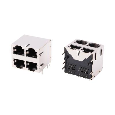 China Communication Network Cable Connector Types Network Connector Utp Rj45 2-Port Communication Connector for sale