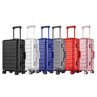 China Wholesale Aluminum Waterproof Trolley Suitcase Travel Luggage Trolley Frame Rolling Luggage With Tsa Lock Luggage Trolley Case for sale