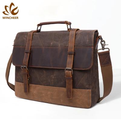 China 2022 Wholesale Business Hot Selling Mens Vintage Canvas Shoulder Bags Waterproof Durable Messenger Bag For Man for sale