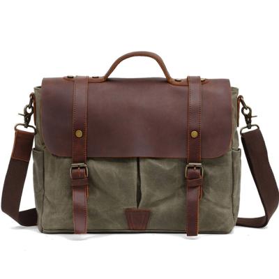 China Business Travel Bag Retro Style Large Capacity Vintage Canvas Messenger Bag Briefcase Men Casual Cross - Body Bag Wholesale for sale