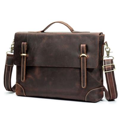 China 2022 New Fashion High Quality Waterproof Multifunctional Genuine Leather Briefcase Shoulder Laptop Notebook Bag for sale