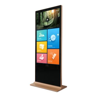 China Indoor HD LCD touch ads show 43/49/55/65 inch free stand screen totem touch video signage poster information for sale