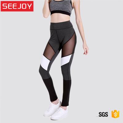 China Breathable Women Mesh High Waisted Yoga Pants Wear Yoga Fitness Sports Gym Leggings Woman for sale