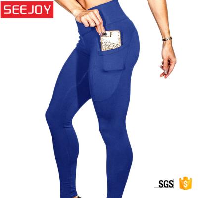 China Antibacterial High Waist Out Of Pocket Yoga Pants Tummy Control Workout Running 4 Way Stretch Yoga Gaiters for sale