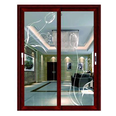 China New Design Waterproof Laminated Glass Aluminum Sliding Door To Comply European And American Standard for sale