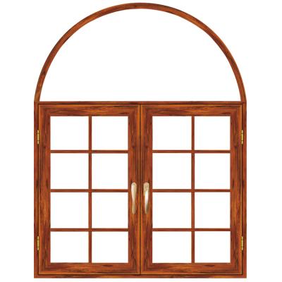 China Screen Arch Window Casement French Windows Folding Aluminum Glass Door With Grille Design for sale