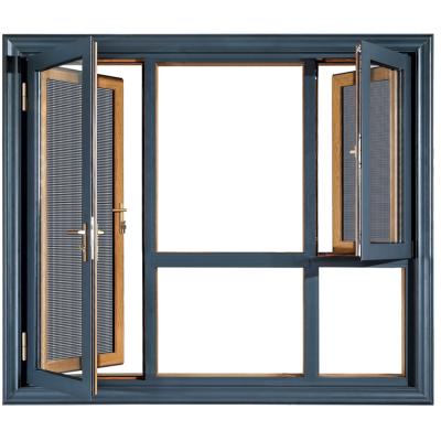 China Aluminum Windows Catalog Aluminum Screen Windows Magnetic Powder Coating for sale