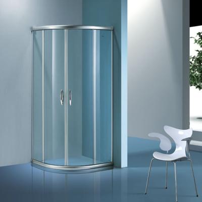 China Sliding Good Quality Bathroom Curved Hot Sale Two Door Sliding Glass Door Shower Enclosure for sale