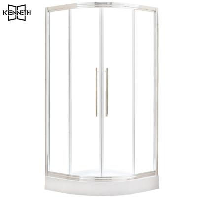 China China Supplier Modern Tempered Glass Bath Shower Enclosure Corner Diamond Shape Shower Enclosure Sliding Shower Cubicle for sale