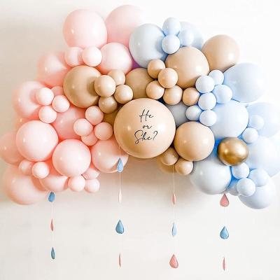 China Arch Kit Pastel Cream Peach Pink Balloons Chain and Garland Kit Latex Garland Balloons for Baby Shower Party Birthday Decoration for sale