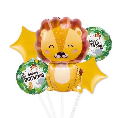 China Animal Balloons Birthday Balloon Foil Helium Balloon Bouquets For Animal Theme Birthday Party Decorations Kids Gift Birthday Party for sale