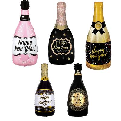 China Babyshower Happy New Year Balloon Bottle For Party Celebration And Decoration Foil Helium Balloon for sale