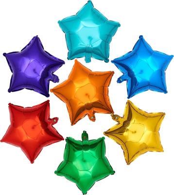 China 18inch Party Foil Star Balloons and Mylar Multi Helium Balloons Rainbow Balloons for Party Decoration for sale