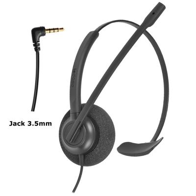 China Big Noise-Cancelling Mic Adjustable Headband Boom Voice Headset HD Sound Earphone & Microphone Arm Call Center for sale