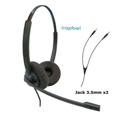 China Earphone Capbel Noise Canceling Headphones Headset 3.5mm Wired Headset With Mic Office Computer for sale