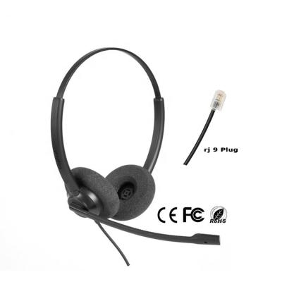 China Over - head factory price wired lightweight phone headset and noise canceling headset phone for sale