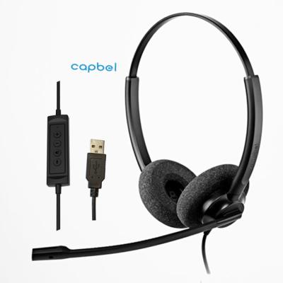 China Earphone Nexusound Supplier Crystal Clear Stereo Mute Function Call Center USB Headset Noise Canceling Microphone For Phone Operator for sale