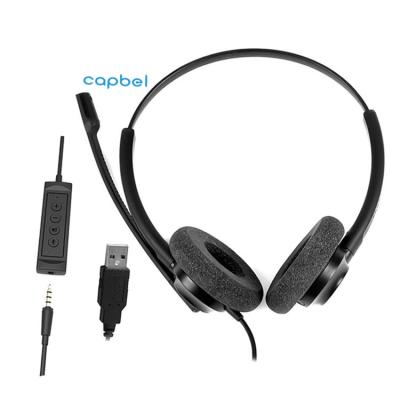 China Cheap Charging USB Computer Earphone Sports Headphones Laptop Port Headset Charging Mic Boom Adjustable Headphones for sale