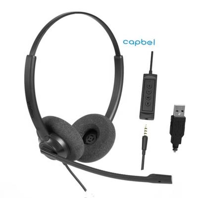 China Professional Earphone Computer Earphone With MIC For PC Noise Reduction 3.5 Mm Earbuds Headphones for sale