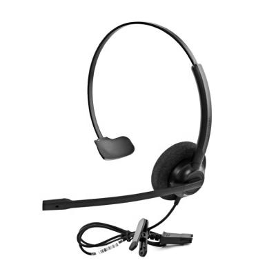 China Cost Effective Wired Earpiece Computer Headsets Headphones Earpiece With Noise Canceling For Call Center for sale