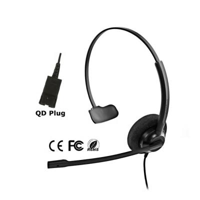 China Headset Audionic Computer Headset Microphones With QD Plug For Desktop Stereo Sound Telephone Wired Headset for sale