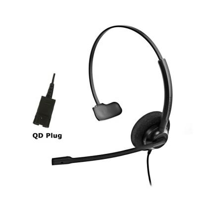 China Earphone OEM Factory Call Center Headset Noise Canceling Retail Earphone With Detachable Plug Available For Plantronics for sale