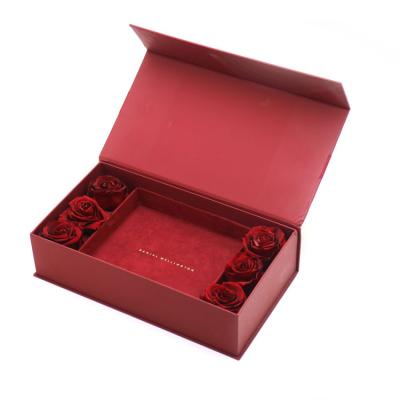 China Handmade Custom FocusBox Logo Luxury Rigid Paperboard Flower Gift Packaging Box with Magnetic Lid for sale