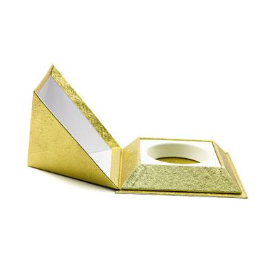 China Recycled Materials FocusBox Custom Creative Candy Cardboard Tea Triangle Shape Box Paper Cosmetic Packaging for sale