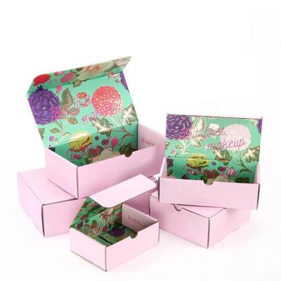 China Recycled Materials FocusBox Skin Care Apparel Cardboard Cosmetic Packing Boxes Corrugated Small Paper Shipping Box for sale