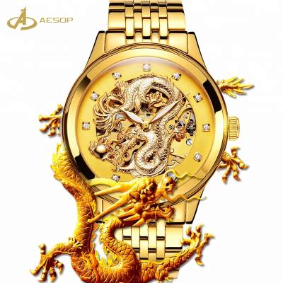 China New fashion luxury sapphire alarm watch Japan movt quartz watch automatic stainless steel glass men's Aesop watch for sale