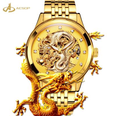 China Cheap Back Alarm OEM Fashion Stainless Steel Case Watch Luxury Brand Automatic Watch for sale