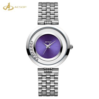 China OEM high quality waterproof women's wrist band alarm stainless steel back ladies watches Japan movt quartz watch stainless steel for sale