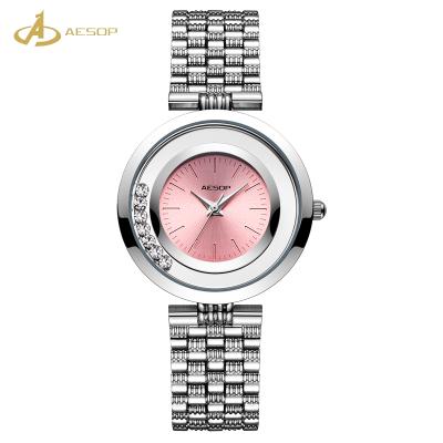 China High Quality Crystal Automatic Alarm Diver Quartz Wrist Watch Women Fashion Ladies Magnet Stainless Steel Quartz Lady Watch for sale