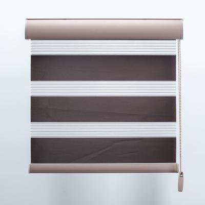 China Manual zebra in hotel curtains day and night minimalist indoor window shade blind blackout roller shades for sale