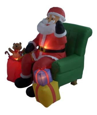 China Polyester Inflatable Christmas Santa Chair for sale