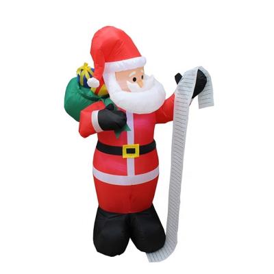 China 180cm 6ft Outdoor Inflatable Xmas Santa Claus LED Light Yard Decoration Inflatable Christmas Santa Inflatables Santa Claus Decoration for sale