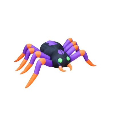 China Giant Inflatable Halloween Decoration Polyester Inflatable Spider Spider Indoor Outdoor Purple Inflatable Halloween Decoration for sale