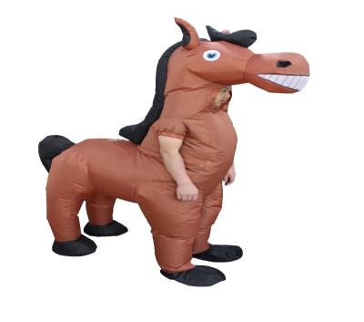 China Party Props 200cm Large Inflatable Air Blown Up Toys Brown Horse Costume For Adults,Party And Special Events for sale